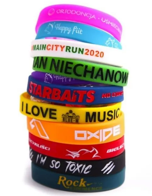Custom branded silicone wrist band