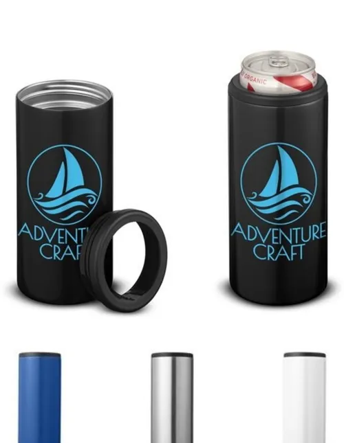 Custom branded slim can cooler