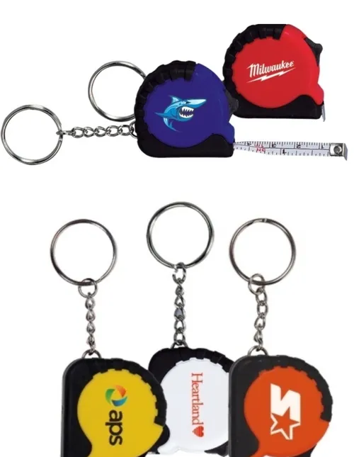 Custom branded tape measure keychain